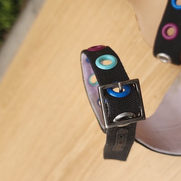 Marc Jacobs Multicolored Grommet Cork Sandal Heels Size 6 - Picture 12 of 13